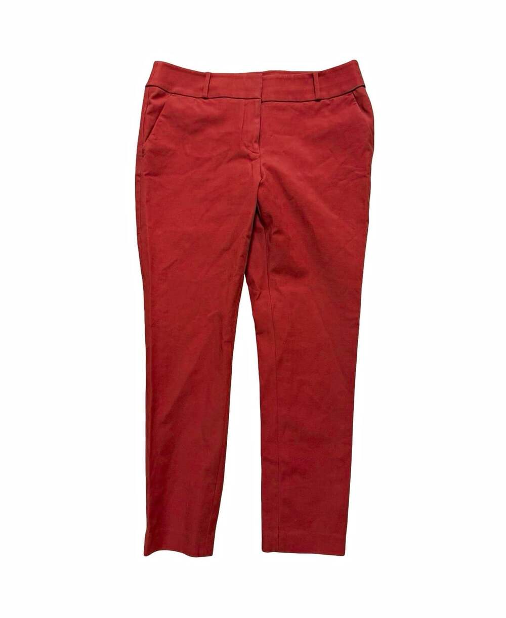 LOFT Women’s Rust Orange Stretch Ankle Pants Cotton Blend Cropped Trouser